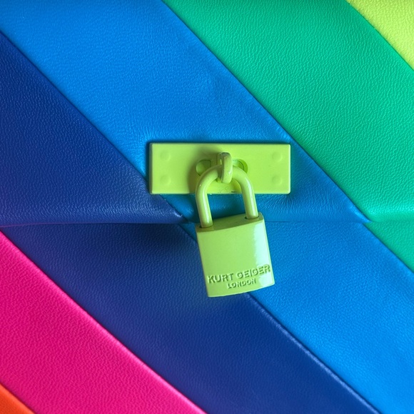 NWOT Kurt Geiger Brixton Colorful Striped Women's Bag - Picture 8 of 9